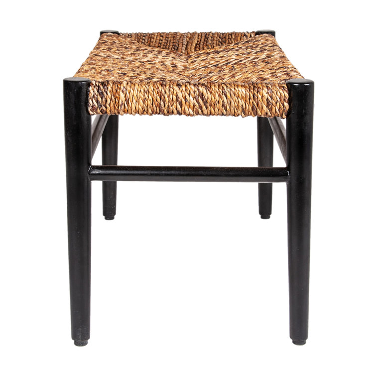 Joss Main Fey Solid Wood Woven Accent Stool Reviews Wayfair